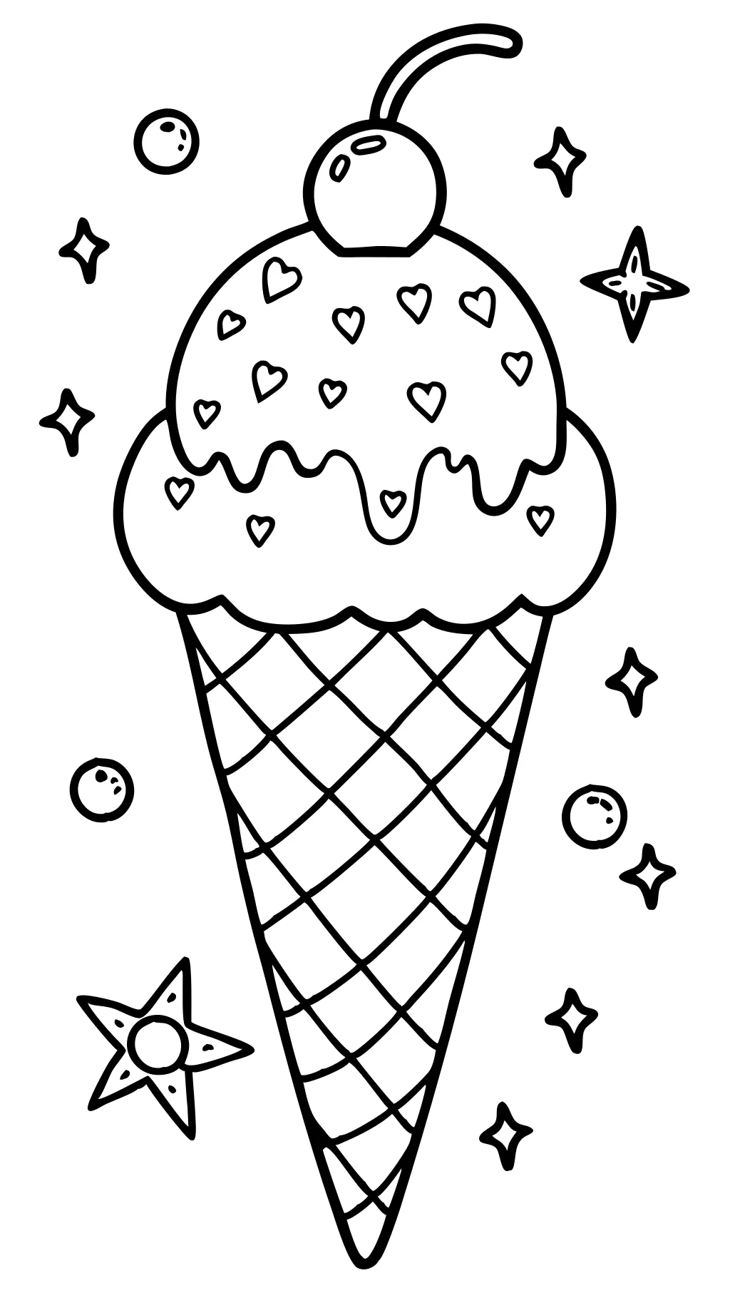 ice cream cone coloring pages